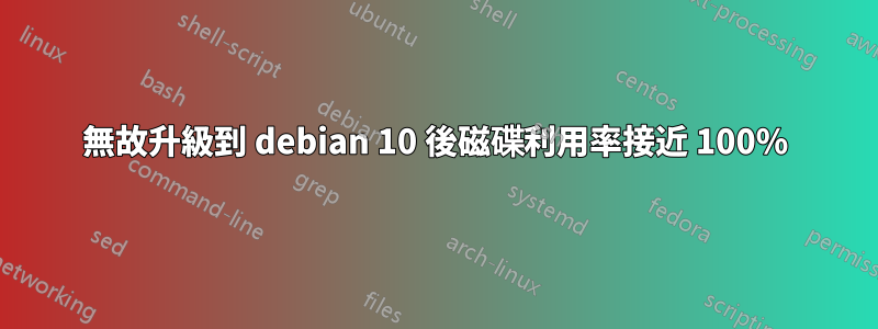 無故升級到 debian 10 後磁碟利用率接近 100%