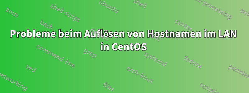 Probleme beim Auflösen von Hostnamen im LAN in CentOS