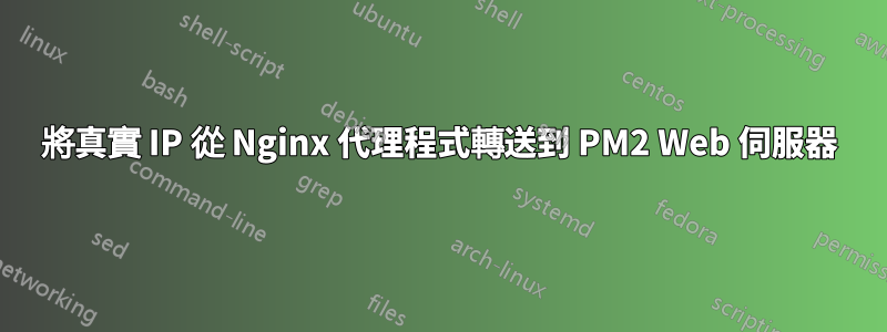 將真實 IP 從 Nginx 代理程式轉送到 PM2 Web 伺服器