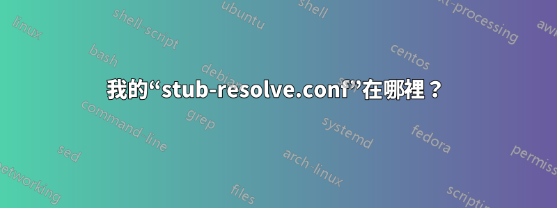 我的“stub-resolve.conf”在哪裡？