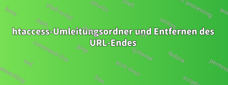 htaccess-Umleitungsordner und Entfernen des URL-Endes