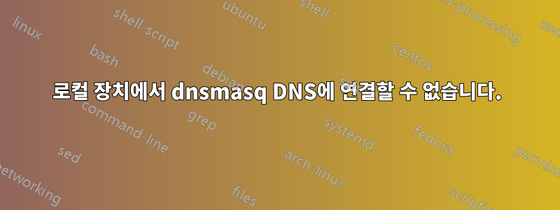 로컬 장치에서 dnsmasq DNS에 연결할 수 없습니다.