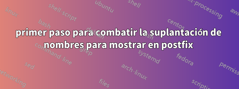 primer paso para combatir la suplantación de nombres para mostrar en postfix