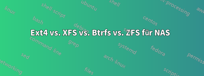 Ext4 vs. XFS vs. Btrfs vs. ZFS für NAS 