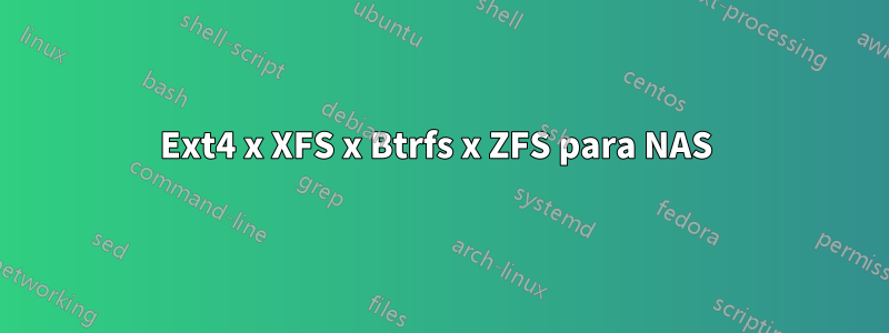 Ext4 x XFS x Btrfs x ZFS para NAS 