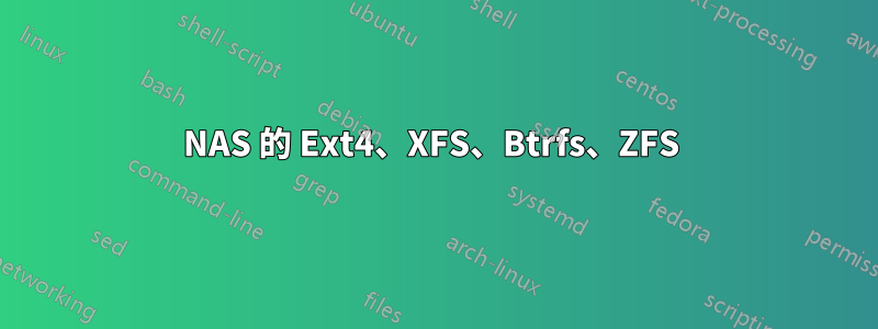 NAS 的 Ext4、XFS、Btrfs、ZFS 