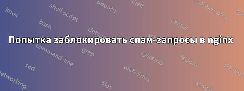 Попытка заблокировать спам-запросы в nginx