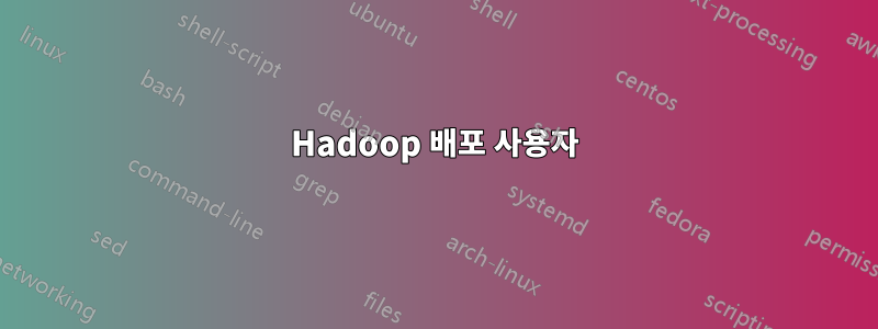 Hadoop 배포 사용자