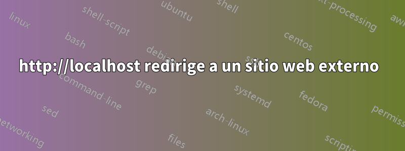 http://localhost redirige a un sitio web externo 