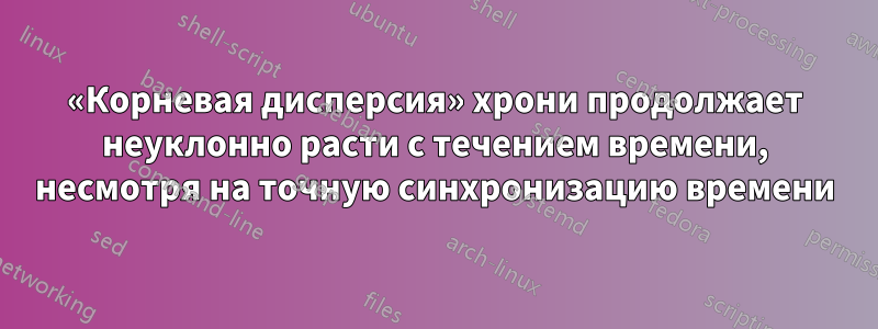«Корневая дисперсия» хрони продолжает неуклонно расти с течением времени, несмотря на точную синхронизацию времени