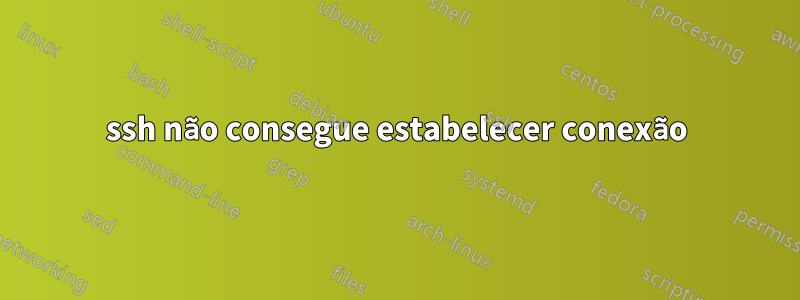 ssh não consegue estabelecer conexão