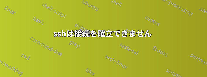 sshは接続を確立できません