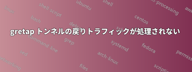 gretap トンネルの戻りトラフィックが処理されない