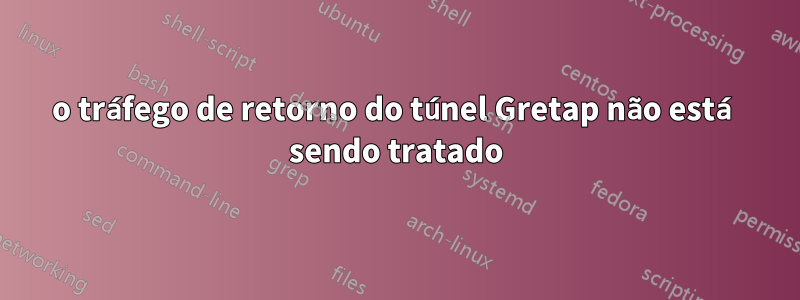 o tráfego de retorno do túnel Gretap não está sendo tratado