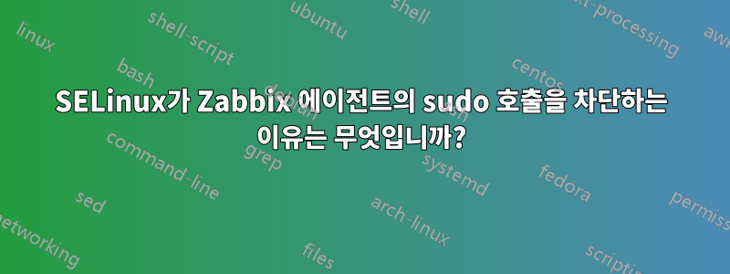SELinux가 Zabbix 에이전트의 sudo 호출을 차단하는 이유는 무엇입니까?