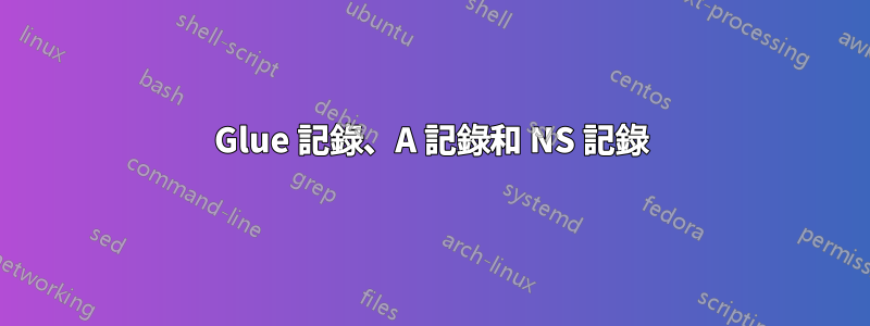 Glue 記錄、A 記錄和 NS 記錄