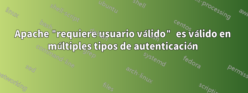 Apache "requiere usuario válido" es válido en múltiples tipos de autenticación
