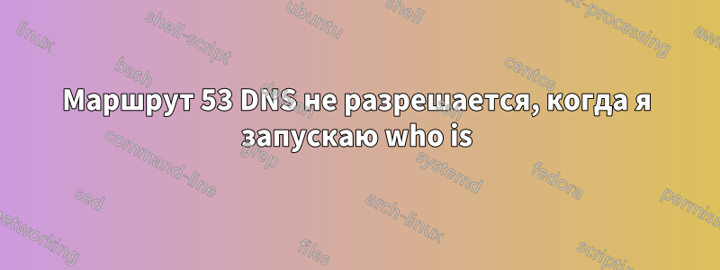 Маршрут 53 DNS не разрешается, когда я запускаю who is