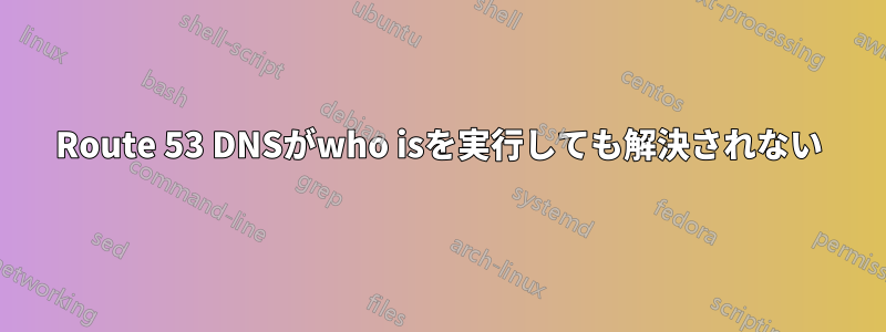 Route 53 DNSがwho isを実行しても解決されない