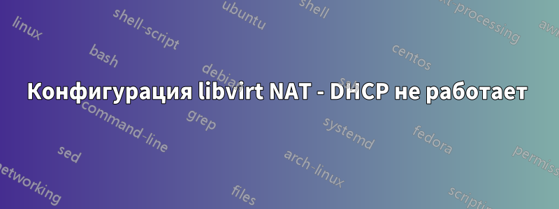 Конфигурация libvirt NAT - DHCP не работает