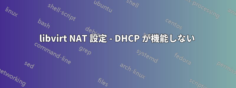 libvirt NAT 設定 - DHCP が機能しない