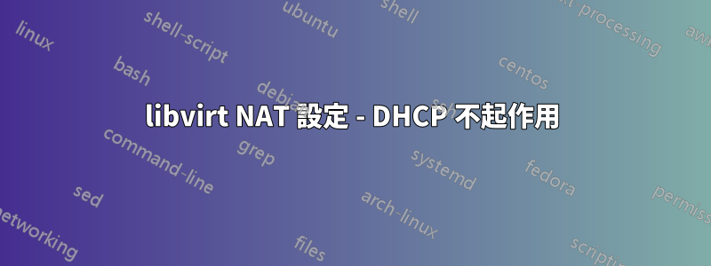 libvirt NAT 設定 - DHCP 不起作用
