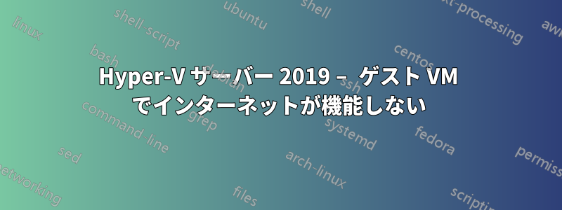 Hyper-V サーバー 2019 – ゲスト VM でインターネットが機能しない