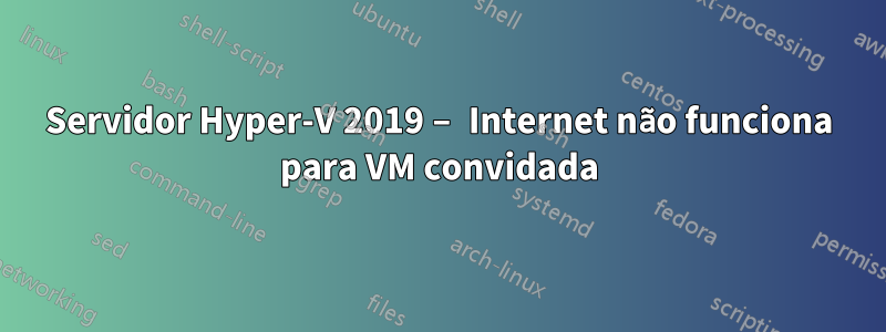 Servidor Hyper-V 2019 – Internet não funciona para VM convidada