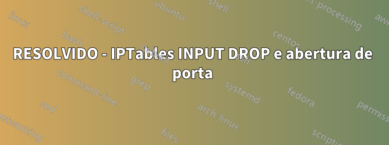RESOLVIDO - IPTables INPUT DROP e abertura de porta