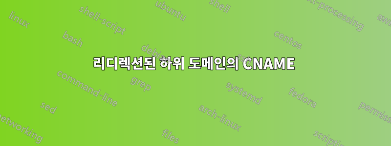 리디렉션된 하위 도메인의 CNAME