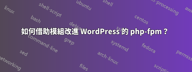如何借助模組改進 WordPress 的 php-fpm？