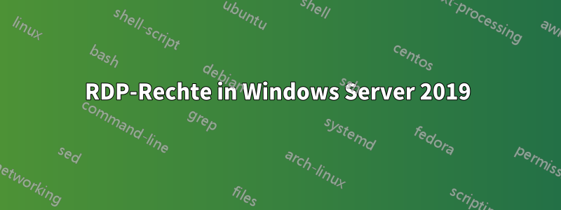 RDP-Rechte in Windows Server 2019