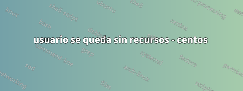 usuario se queda sin recursos - centos