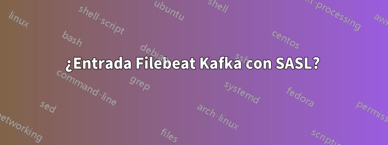 ¿Entrada Filebeat Kafka con SASL?