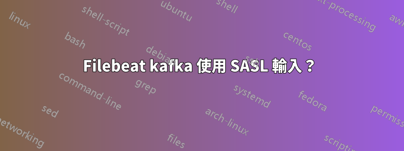 Filebeat kafka 使用 SASL 輸入？