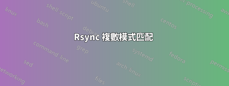 Rsync 複數模式匹配