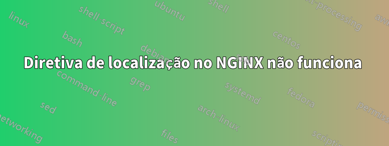 Diretiva de localização no NGINX não funciona