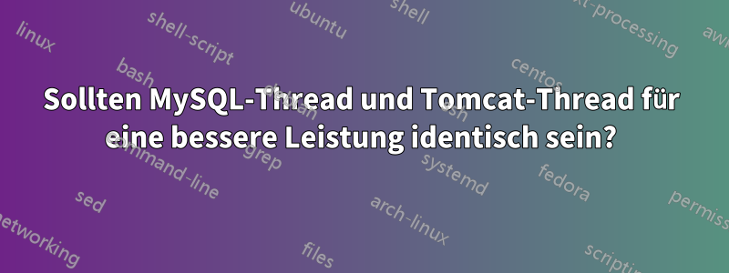 Sollten MySQL-Thread und Tomcat-Thread für eine bessere Leistung identisch sein?