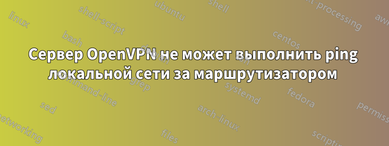 Сервер OpenVPN не может выполнить ping локальной сети за маршрутизатором