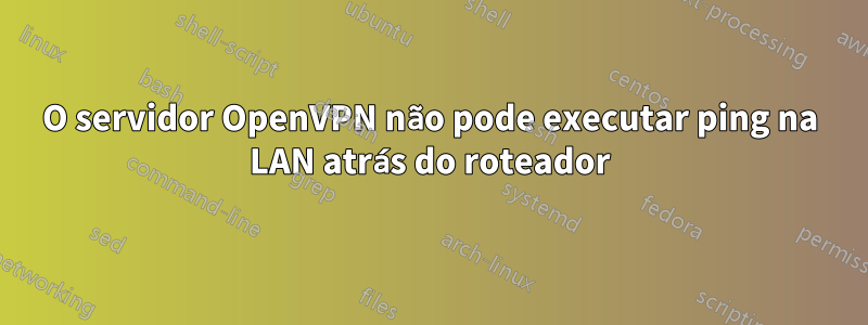 O servidor OpenVPN não pode executar ping na LAN atrás do roteador