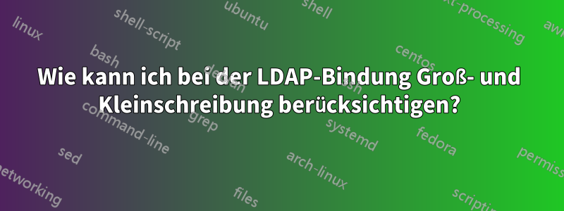 Wie kann ich bei der LDAP-Bindung Groß- und Kleinschreibung berücksichtigen?