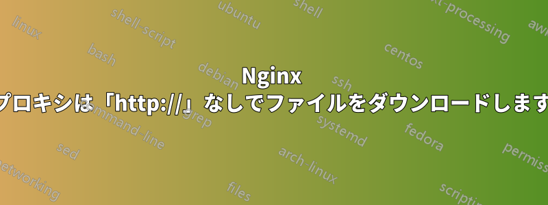 Nginx プロキシは「http://」なしでファイルをダウンロードします