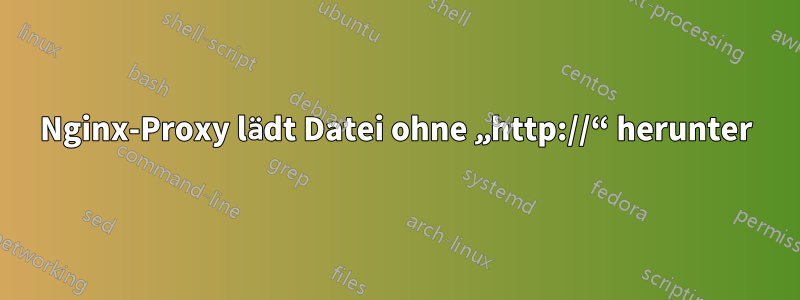 Nginx-Proxy lädt Datei ohne „http://“ herunter