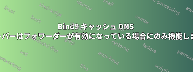 Bind9 キャッシュ DNS サーバーはフォワーダーが有効になっている場合にのみ機能します