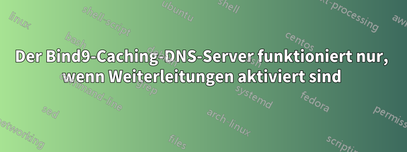 Der Bind9-Caching-DNS-Server funktioniert nur, wenn Weiterleitungen aktiviert sind