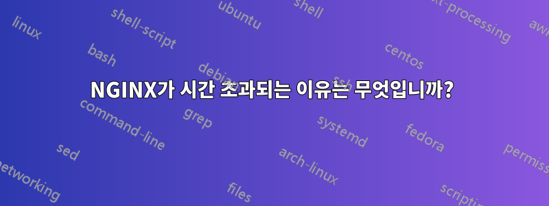 NGINX가 시간 초과되는 이유는 무엇입니까?
