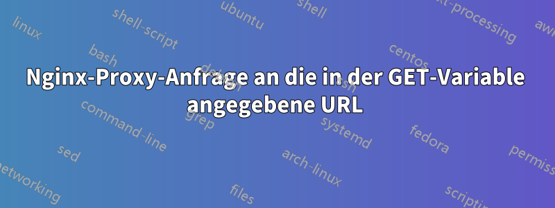 Nginx-Proxy-Anfrage an die in der GET-Variable angegebene URL