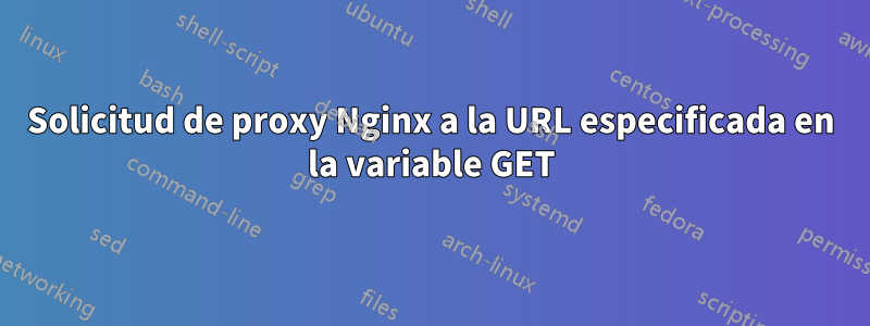 Solicitud de proxy Nginx a la URL especificada en la variable GET