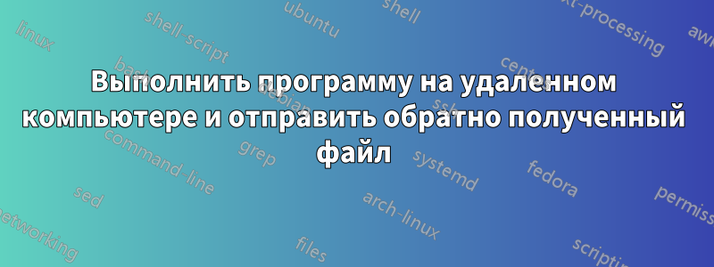 Выполнить программу на удаленном компьютере и отправить обратно полученный файл