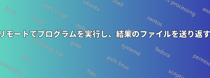 リモートでプログラムを実行し、結果のファイルを送り返す